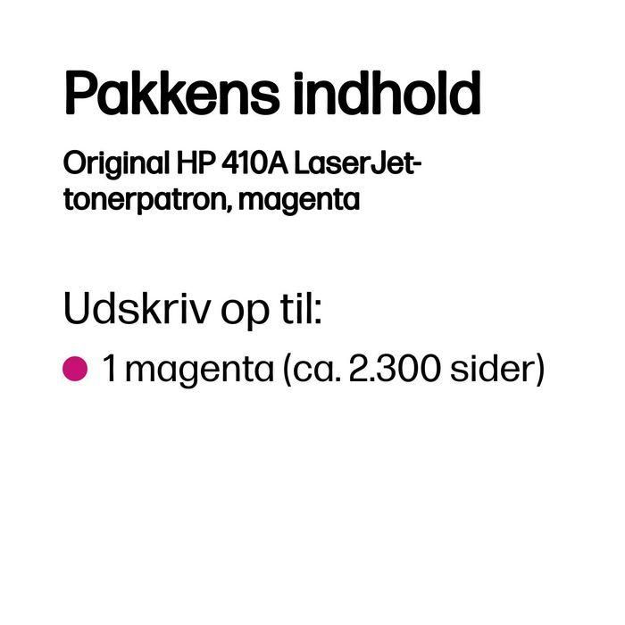 HP Cartucho de Tóner Magenta 410A CF413A Original para HP Color LaserJet Pro M452 / M477 5