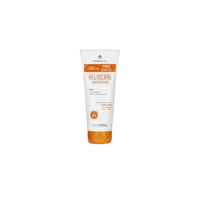 Heliocare ADVANCED Protector Solar Gel SPF 50, Fotoprotección Alta Facial y Corporal, 200 ml, No Graso y No Comedogénico para Piel Mixta y Grasa