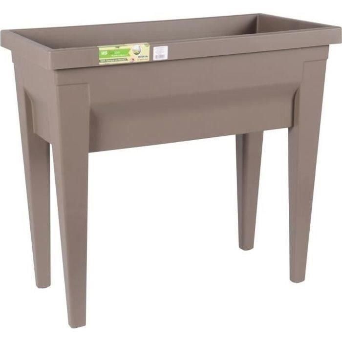 Área de vegetales EDA con mesa City Veg & Table - 73 x 38,5 x H 68 cm - 57 L - Taupe Área de vegetales EDA con mesa City Veg & Table - 73 x 38,5 x H 68 cm - 57 L - Taupe