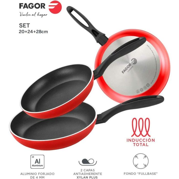 Set de Sartenes Fagor Aluminio Baquelita 1 Set de Sartenes Fagor Aluminio Baquelita 1