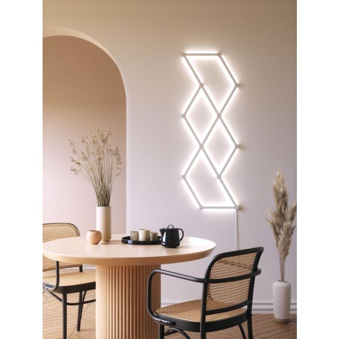 Nanoleaf Lines Starter Kit 15PK Barras de Luz LED Inteligentes Modulares RGBW Retroiluminadas con 2 Zonas de Color 2