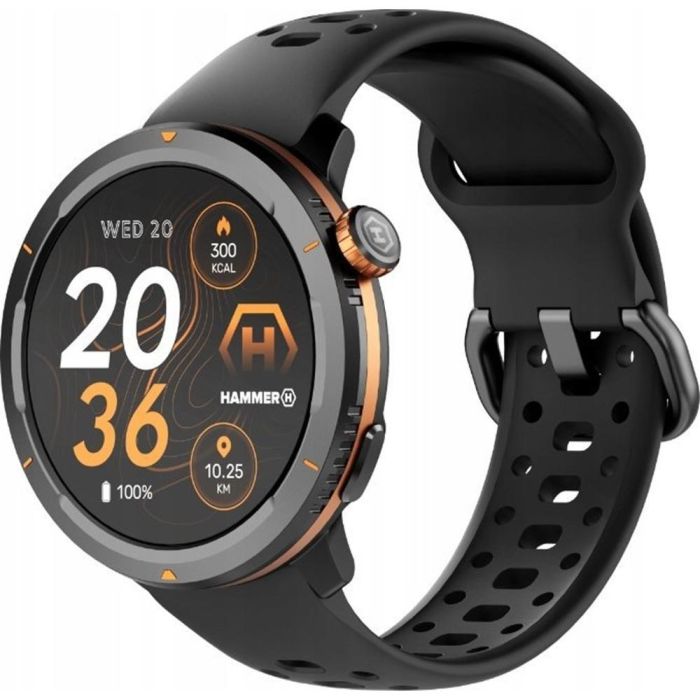 Hammer Smartwatch 2 Lite - Reloj Inteligente con Pantalla AMOLED, Resistencia al Agua 3 ATM, Batería de Larga Duración, Negro
