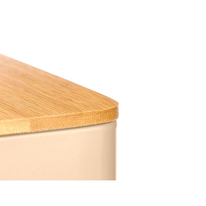 Tarro Cuadrado Tapa Bambu Portacapsulas Beige Kinvara 13x16x13cm (Set de 12) 3 Tarro Cuadrado Tapa Bambu Portacapsulas Beige Kinvara 13x16x13cm (Set de 12) 3