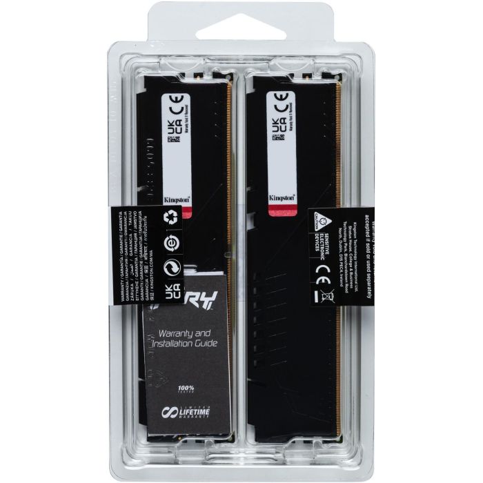Kingston FURY Beast Módulo de memoria RAM 64GB (2x32GB) DDR5 5200 MT/s CL40 con Intel XMP 3.0 y AMD EXPO, Disipador Térmico 9