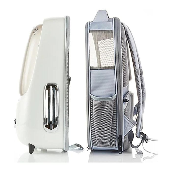 Petkit Breezy 2 Transportín Rígido para Mascotas con Ventilador - Mochila de Carga Frontal para Gatos y Animales Pequeños, Color Cremeweiß (Blanco Degradado) 2 Petkit Breezy 2 Transportín Rígido para Mascotas con Ventilador - Mochila de Carga Frontal para Gatos y Animales Pequeños, Color Cremeweiß (Blanco Degradado) 2