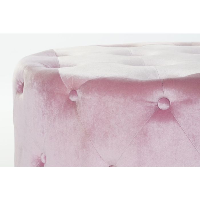 DKD Home Decor Reposapies Rosa Velvet MDF Set de 2 80 x 80 x 43 cm 2