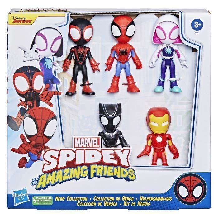 Pack 5 figuras Spidey Colección Hero, juguete infantil, Spidey y sus Extraordinarios Amigos, A partir de 3 años 2