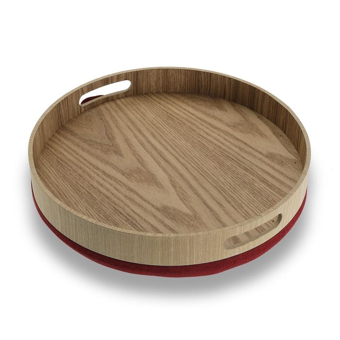 Set 2 Puffs Marsala Con Bandeja Versa 39X44CM 5 Set 2 Puffs Marsala Con Bandeja Versa 39X44CM 5