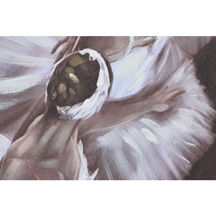 DKD Home Decor Cuadro Tradicional Lienzo MDF Blanco Negro 3 x 80 x 60 cm Bailarinas Hecho a Mano (4 Unidades) 2