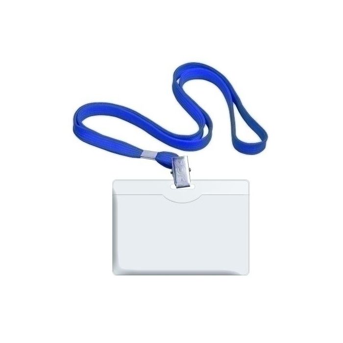 Funda Distintivo Forofis Rigida Con Cinta Azul 57X90Mm Caja De 50