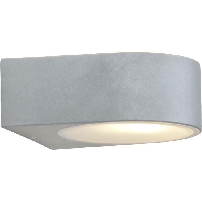 BRILLIANT - TYLER Aplique de exterior - color titanio - metal/vidrio E27 1x60W