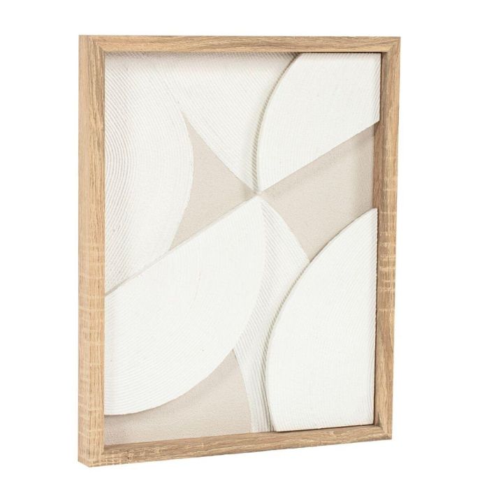 DKD Home Decor Cuadro Decorativo Scandi Moderno. Set de 2 Paneles Murales Blanco Natural en MDF y PS de 50 x 40 x 3.8 cm. 1