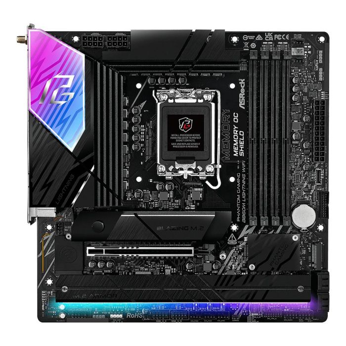 ASRock B860M Lightning WiFi Placa Base Intel LGA 1851 mATX DDR5 HDMI/DP/USB-C Wi-Fi 6E Bluetooth 5.3 1 ASRock B860M Lightning WiFi Placa Base Intel LGA 1851 mATX DDR5 HDMI/DP/USB-C Wi-Fi 6E Bluetooth 5.3 1