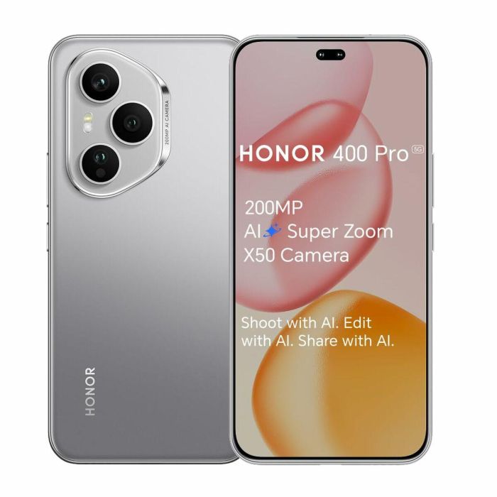 Honor 400 Pro 5G Gris, 512GB, 12GB RAM, Pantalla 6.7", Cámara 50MP, Batería 5300 mAh, Qualcomm Snapdragon 8 Gen 3 10