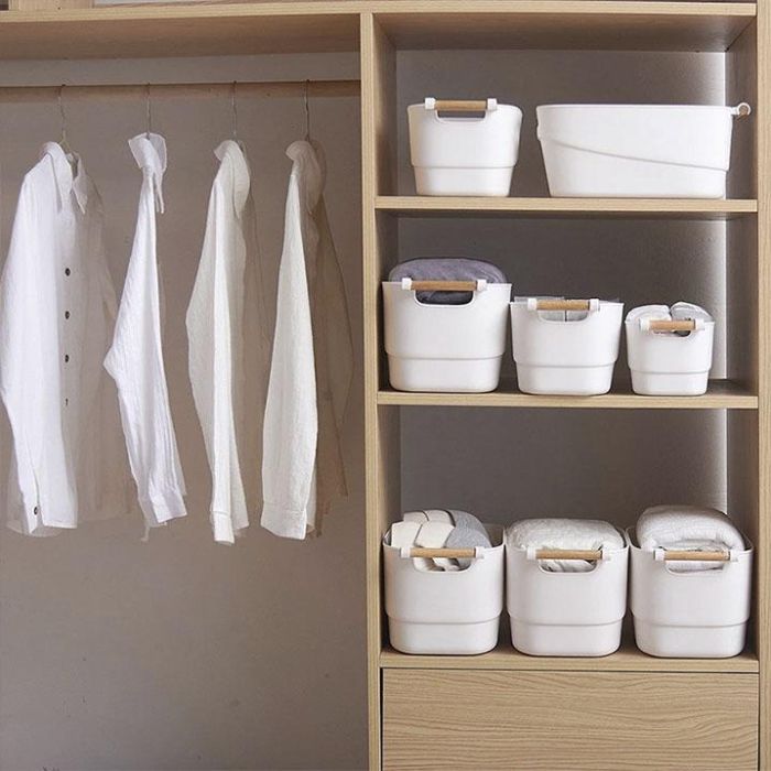 Confortime Cesta Multiusos Asas de Madera 21,5 cm Ancho x 40 cm Largo x 18 cm Alto, 5,38 kg (12 Unidades) 4 Confortime Cesta Multiusos Asas de Madera 21,5 cm Ancho x 40 cm Largo x 18 cm Alto, 5,38 kg (12 Unidades) 4