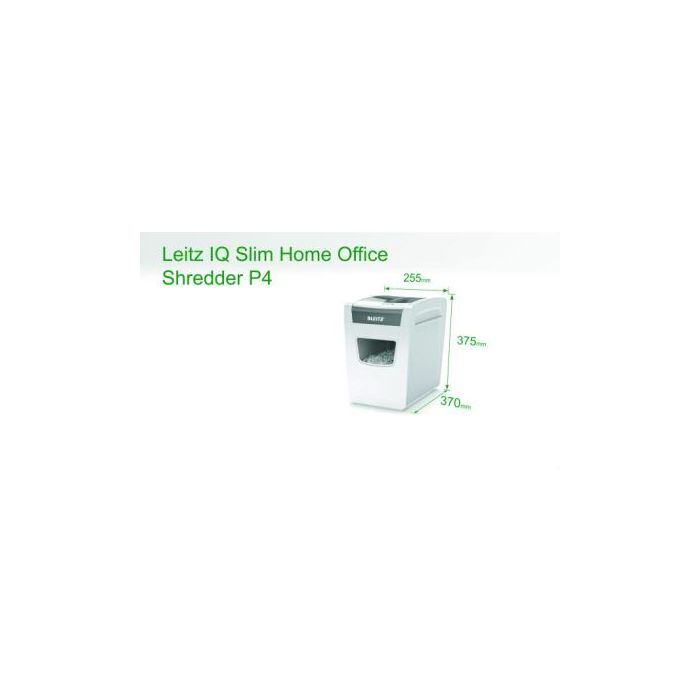 Destructora De Documentos Leitz Iq Slim Home Office 150 Capacidad De Corte 10 Hojas Destruye Grapas Y Clips 3