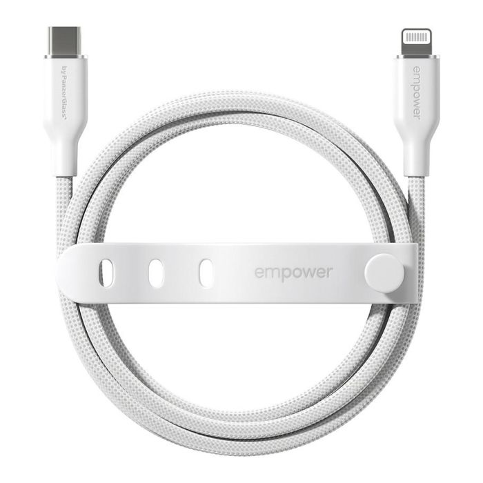 PanzerGlass empower Racing Cable de carga 60W USB-C a Lightning, USB 2.0, 1.2m, Color Blanco Plateado 3 PanzerGlass empower Racing Cable de carga 60W USB-C a Lightning, USB 2.0, 1.2m, Color Blanco Plateado 3