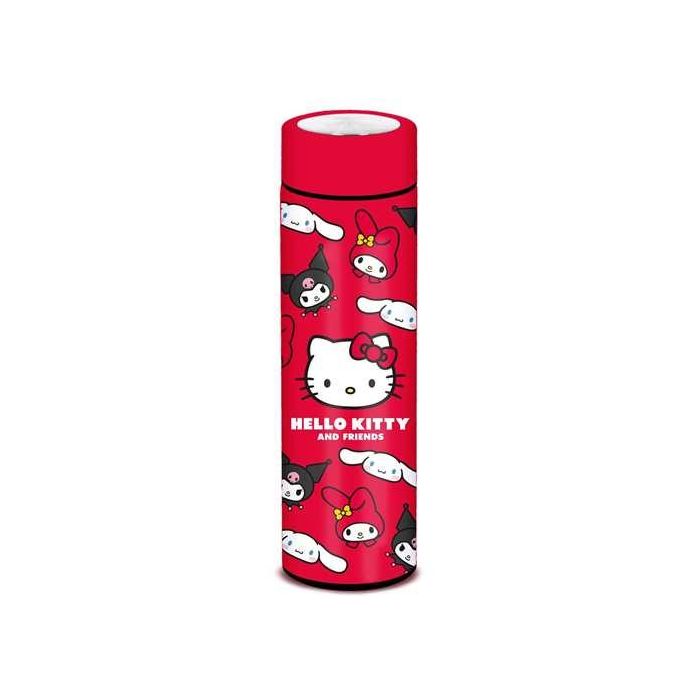 Karactermania Botella Termo Reutilizable Hello Kitty Faces 500 ml Acero Inoxidable Doble Pared con Filtro y Pantalla LED Temperatura, Mantiene Caliente/Frío 8 Horas 1