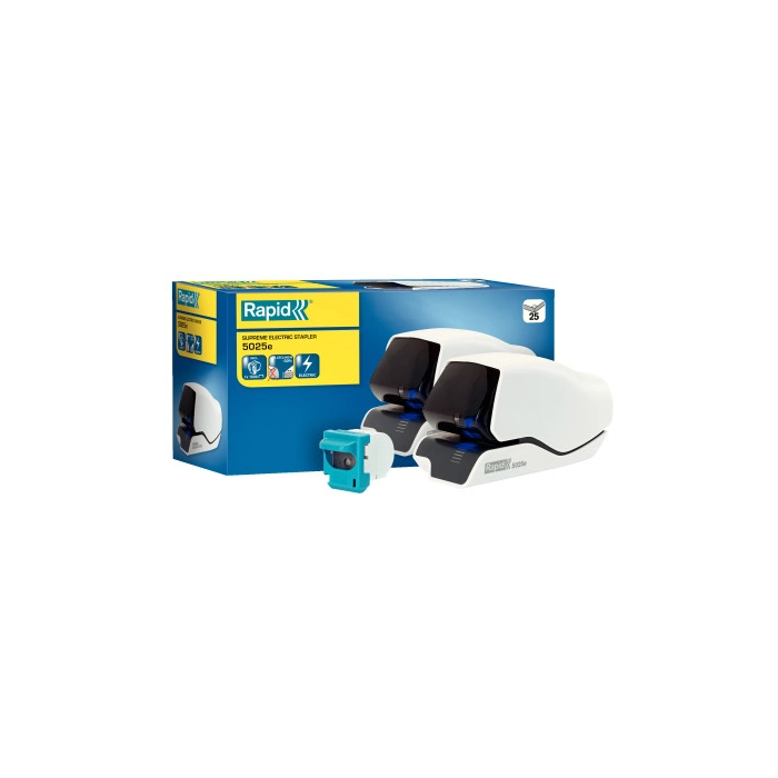 Rapid 5025e Grapadora Eléctrica 25 Hojas Color Blanco 9