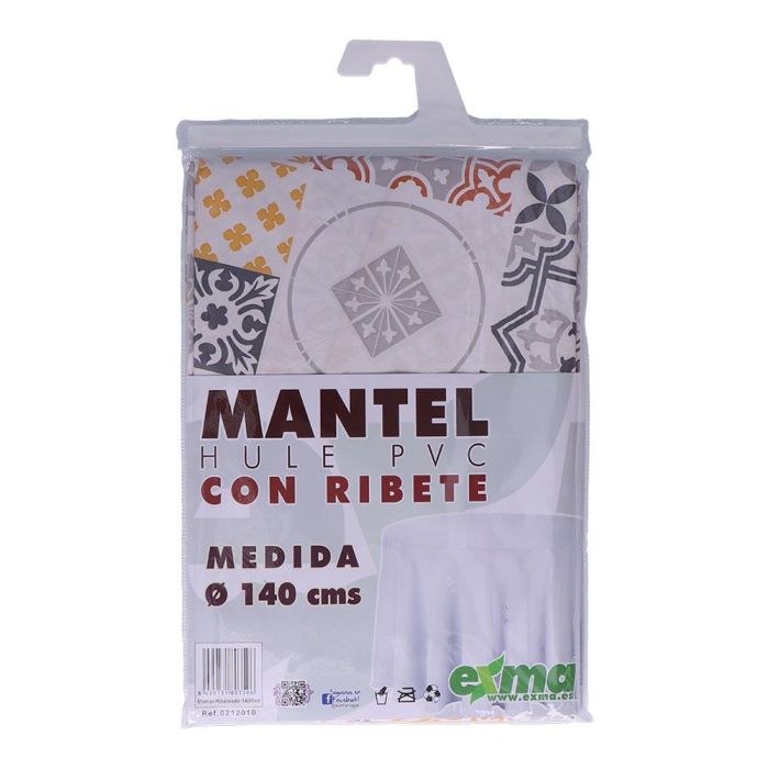 Mantel de hule ribeteado redondo colores surtidos ø140cm exma 8