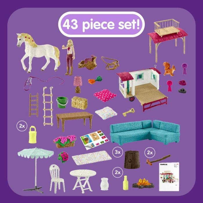 Schleich Caravana de reunión secreta HORSE CLUB - Figuras pintadas a mano para niños de 3 años 28