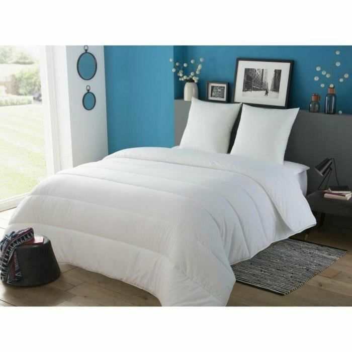 Dodo Set de 2 Cojines Tentación 60x60 cm Relleno Poliéster Fibra Hueca 100% Silicona Funda Piel de Melocotón Blanco 1