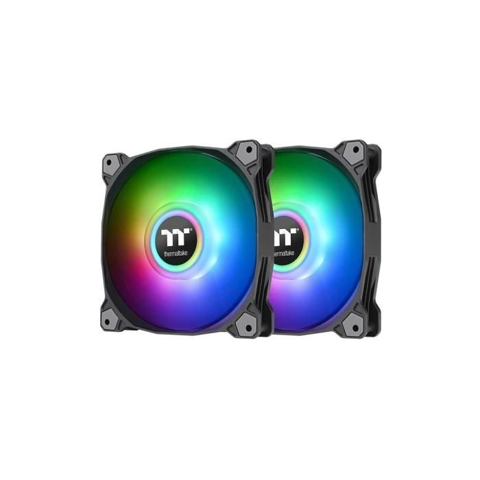 140mm Thermaltake Pure Duo 14 ARGB Sync Radiator Fan Black 2 Pack 0 140mm Thermaltake Pure Duo 14 ARGB Sync Radiator Fan Black 2 Pack 0