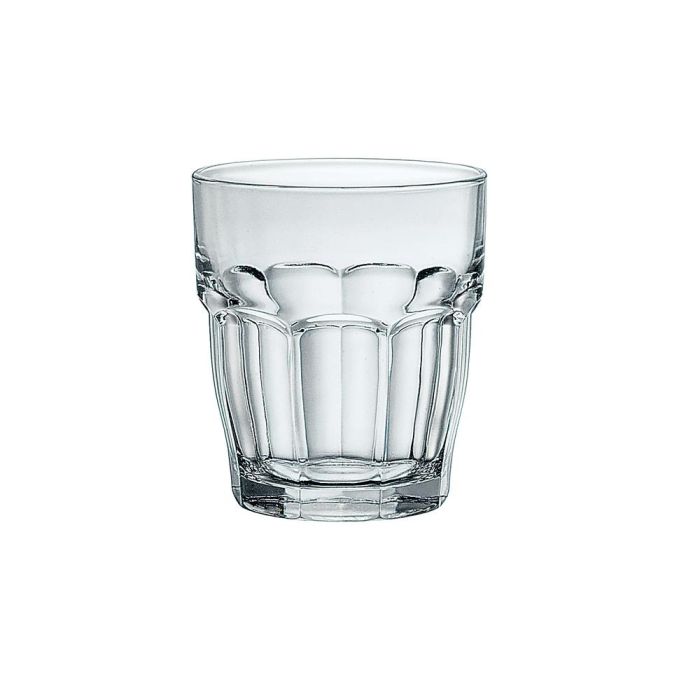 Bormioli Rocco Rock Bar Vaso Bajo Vidrio Templado Extra Resistente, Apilable, Transparente, 39 cL, 1 Unidad, Apto Lavavajillas