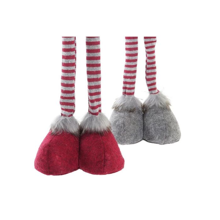 Figura Navidad Tradicional DKD Home Decor Rojo Gris 10 x 73 x 24 cm (2 Unidades) 2 Figura Navidad Tradicional DKD Home Decor Rojo Gris 10 x 73 x 24 cm (2 Unidades) 2