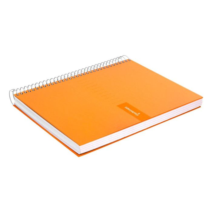 Cuaderno Espiral Liderpapel A4 Crafty Tapa Forrada 80H 90 gr Cuadro 4 mm Con Margen Color Naranja 5 unidades 6