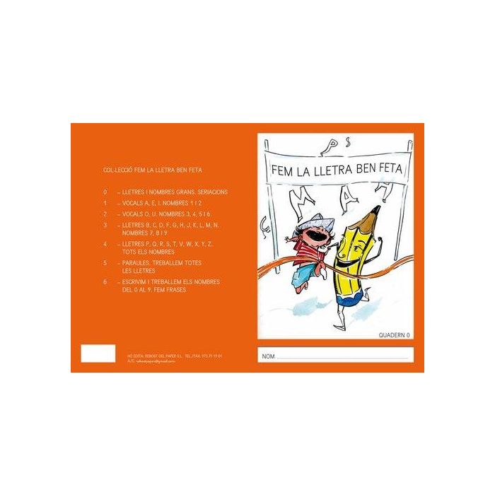 Cuaderno Rebost (Cat.) Fem La Lletra Ben Feta Majusculas Nº 0 (Set de 5)