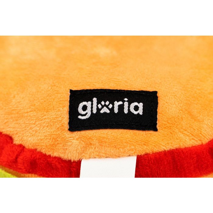 Gloria Peluche para Perro Hamburdog Hamburguesa con Sonido, Suave, para Razas Medianas y Pequeñas, Poliéster Multicolor 3