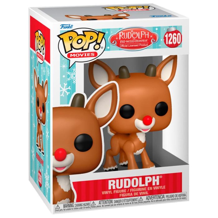 FUNKO Figura POP Rudolph the Red-Nosed Reindeer Rudolph Vinilo 9cm