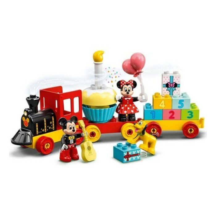 LEGO DUPLO 10941 Tren de cumpleaños de Mickey y Minnie, tren de juguete para bebés con pastel y globos 9