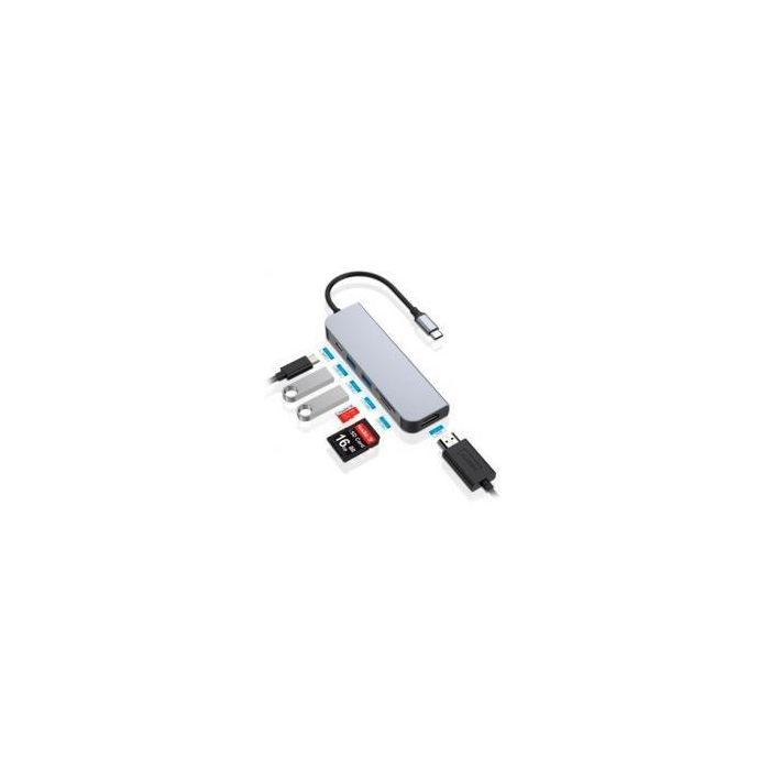 Conceptronic Adaptador Hub 6 En 1 Usb-C A Hdmi-Usb-C-Usb 3.0-Sd-Micro Sd Gris Conceptronic Adaptador Hub 6 En 1 Usb-C A Hdmi-Usb-C-Usb 3.0-Sd-Micro Sd Gris