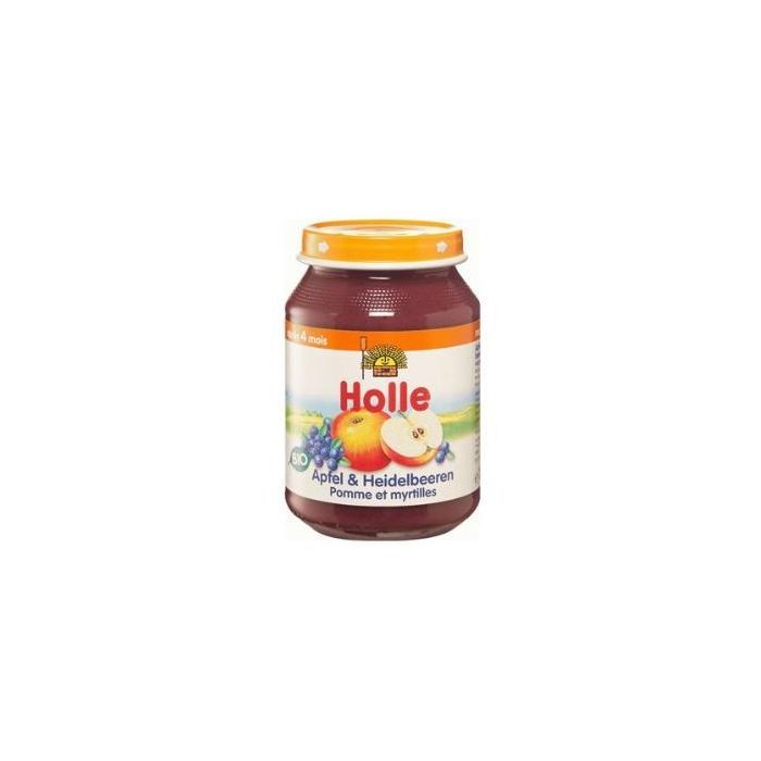 HOLLE Potito de Manzana y Arándanos para Bebés de 5 Meses, 190G