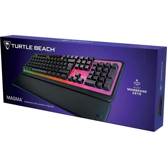 Turtle Beach TUR0731855210206 Teclado Gaming Magma RGB con Teclas Silenciosas, de Membrana, Color Negro y Tecnología AIMO 3 Turtle Beach TUR0731855210206 Teclado Gaming Magma RGB con Teclas Silenciosas, de Membrana, Color Negro y Tecnología AIMO 3