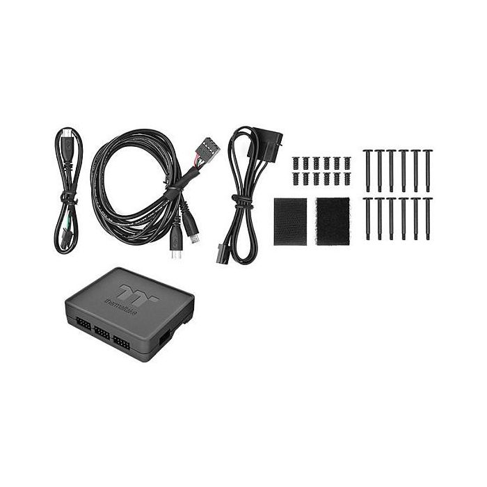 Thermaltake Riing Quad 12 RGB Ventilador para Radiador TT Premium Edition, Pack de 3, Blanco, 120mm 3 Thermaltake Riing Quad 12 RGB Ventilador para Radiador TT Premium Edition, Pack de 3, Blanco, 120mm 3