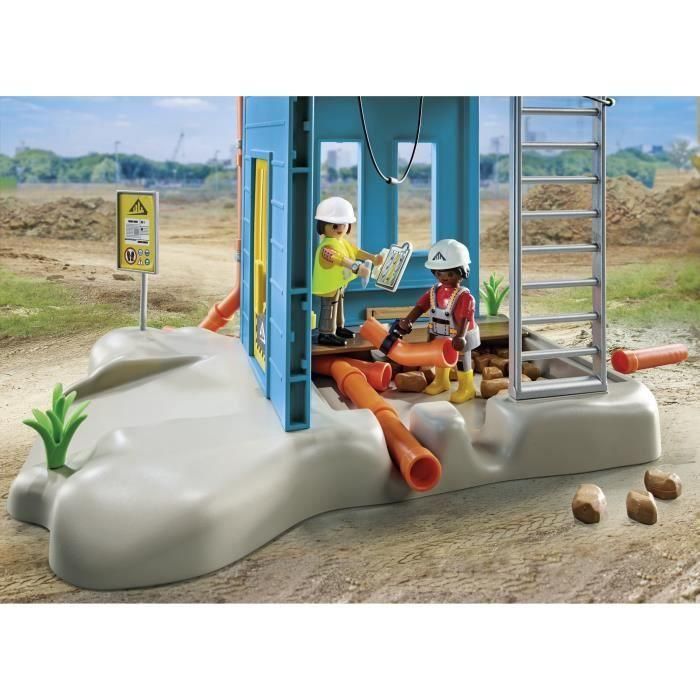 Playmobil 71650 Promo Pack Construcción - Playset con Técnico Electrónico, Andamio, Cabrestante y Accesorios de Obra para Niños +4 años 2