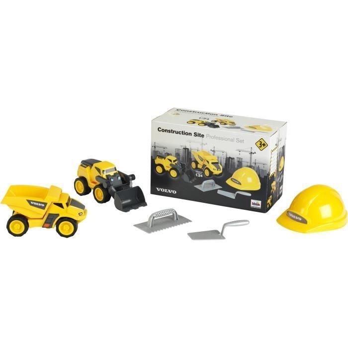 Juguete de obra - KLEIN - Juego de obra Volvo Power con casco, 5 piezas - Plástico de alta calidad y muy duradero. Juguete de obra - KLEIN - Juego de obra Volvo Power con casco, 5 piezas - Plástico de alta calidad y muy duradero.