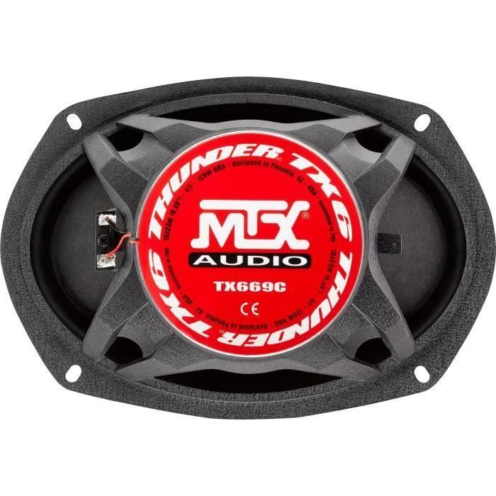 MTX TX669C Altavoces coaxiales 16x23cm 6x9 2 vías 120W RMS 4O chasis de aluminio tweeter de neodimio bobina domo de seda TSV TIL 2