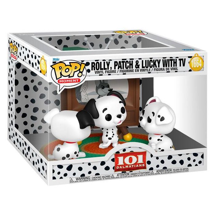Figura POP Moment Disney 101 Dalmatas Rolly Patch & Lucky with TV 1