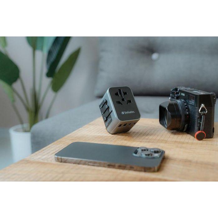 Verbatim Uta-03 Adaptador Universal De Viaje Con 1 Puerto Usb-C - 2 Puerto Usb-A - 2 Puerto Usb-C 23