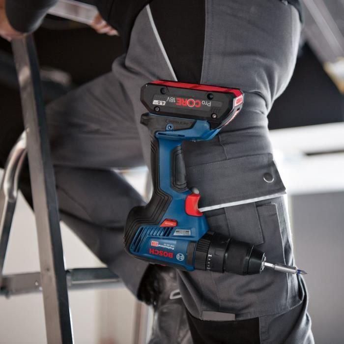 Bosch Professional BOS4059952596754 Kit 2 Herramientas: GDX 18V-200 Impacto + GSB 18V-55 Percutor, 2x4.0Ah, GAL 18V-40, L-Case 5