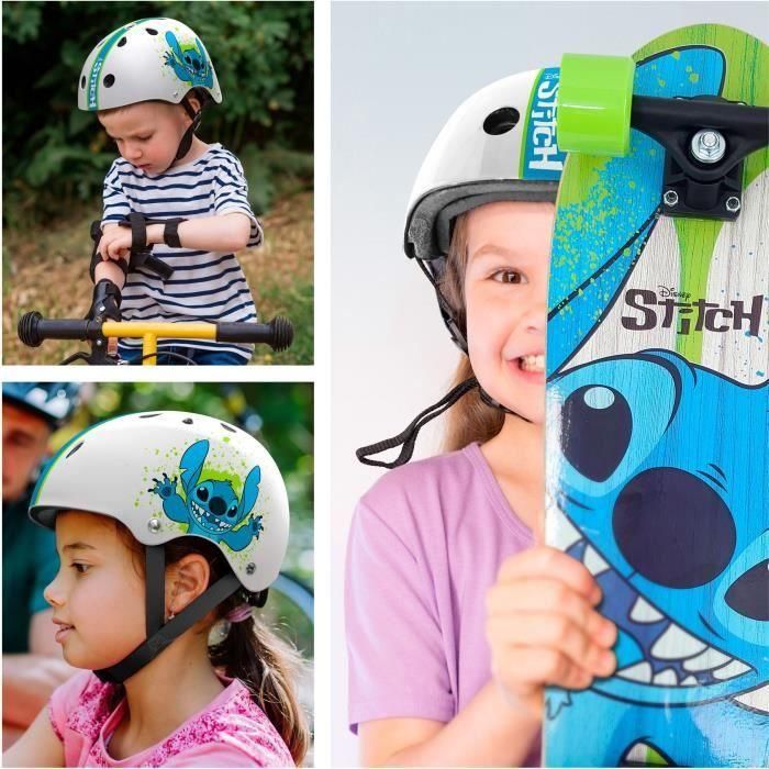 Disney DIS3496276261028 Casco de skate Stitch con Circunferencia de cabeza ajustable 53-57cm, Ventilación interna y Espuma para mayor comodidad 3 Disney DIS3496276261028 Casco de skate Stitch con Circunferencia de cabeza ajustable 53-57cm, Ventilación interna y Espuma para mayor comodidad 3