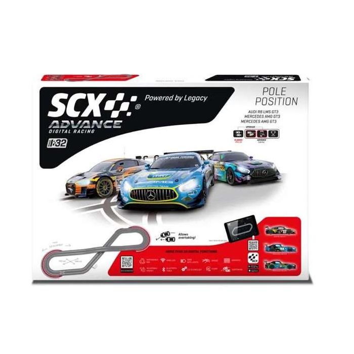 Scalextric Pista Pole Position Advance - Audi R8 y 2 Mercedes AMG, Escala 1:32