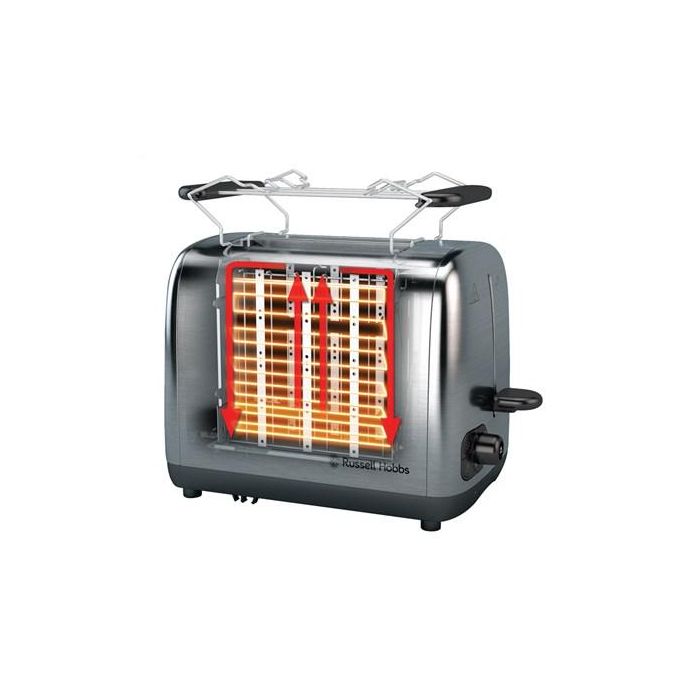 Russell Hobbs 24080-56 Tostador de Acero Inoxidable con Ranuras Anchas, Regulador de Tueste y Función para Pan Congelado 3 Russell Hobbs 24080-56 Tostador de Acero Inoxidable con Ranuras Anchas, Regulador de Tueste y Función para Pan Congelado 3