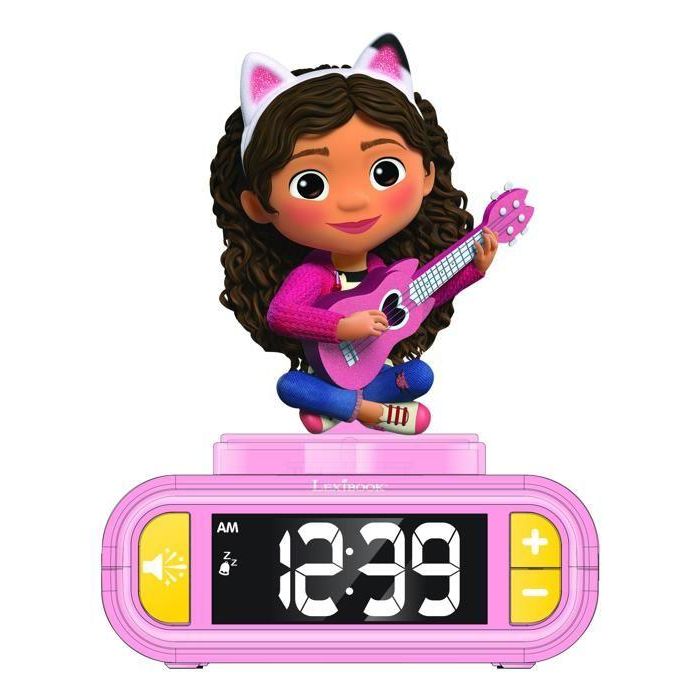 Reloj despertador digital con luz nocturna y efectos de sonido de Gabby y la Casa Mágica Reloj despertador digital con luz nocturna y efectos de sonido de Gabby y la Casa Mágica