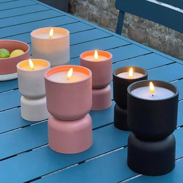 Lámpara de mesa para exterior - BRILLIANT - LOVERE - Forma de vela - Plástico - 3 W - Terracota 2 Lámpara de mesa para exterior - BRILLIANT - LOVERE - Forma de vela - Plástico - 3 W - Terracota 2