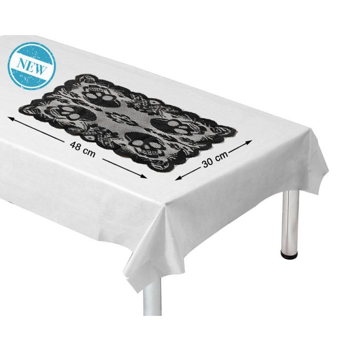 Mantel Encaje 48x30 cm Calavera 0 Mantel Encaje 48x30 cm Calavera 0